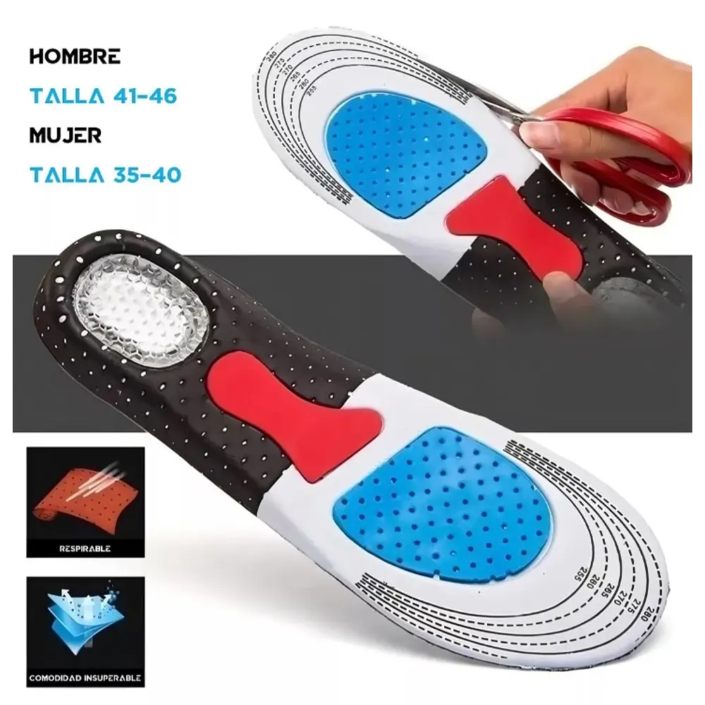 Plantillas Ortopédicas de Alta Resistencia - Alivio de Dolor en Pies, Rodillas y Caderas.