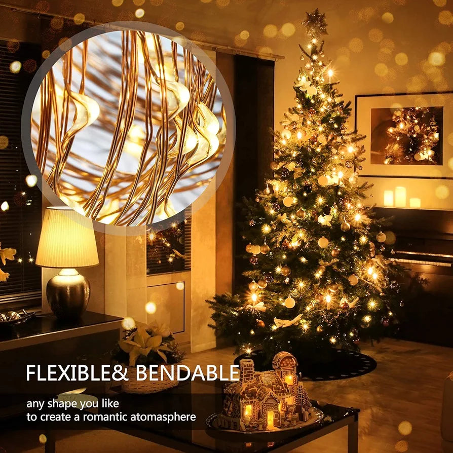 Luces navideñas Led de Energía Solar.