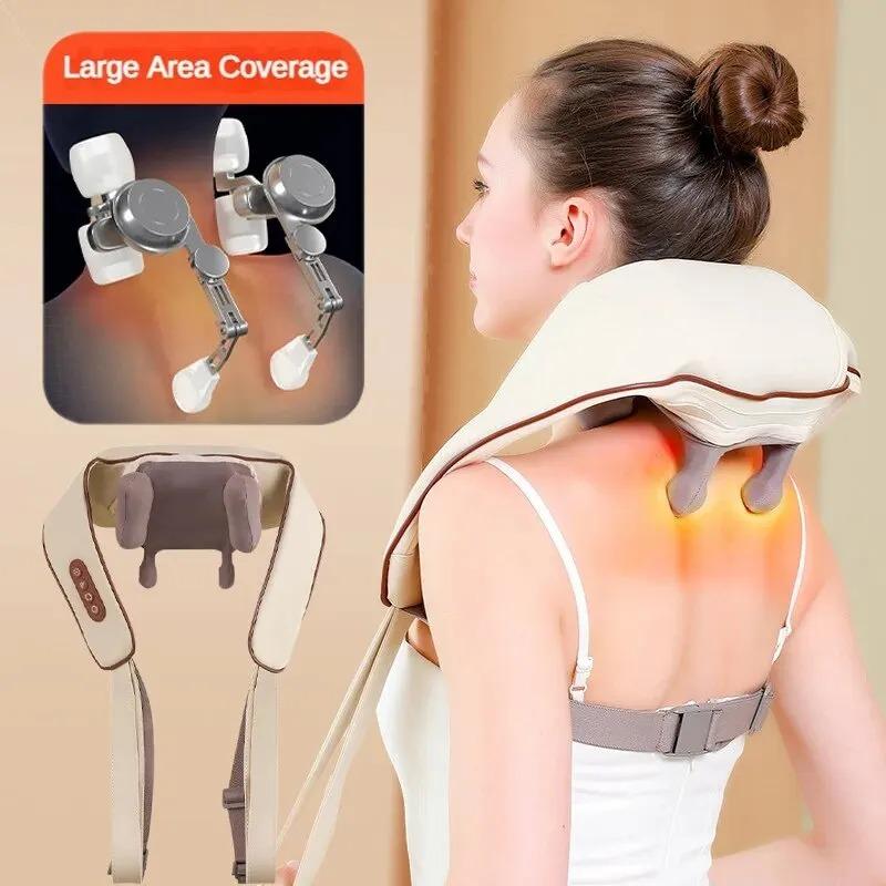 Masajeador 4 en 1 para Cuello, Espalda, Piernas y Zona Lumbar.