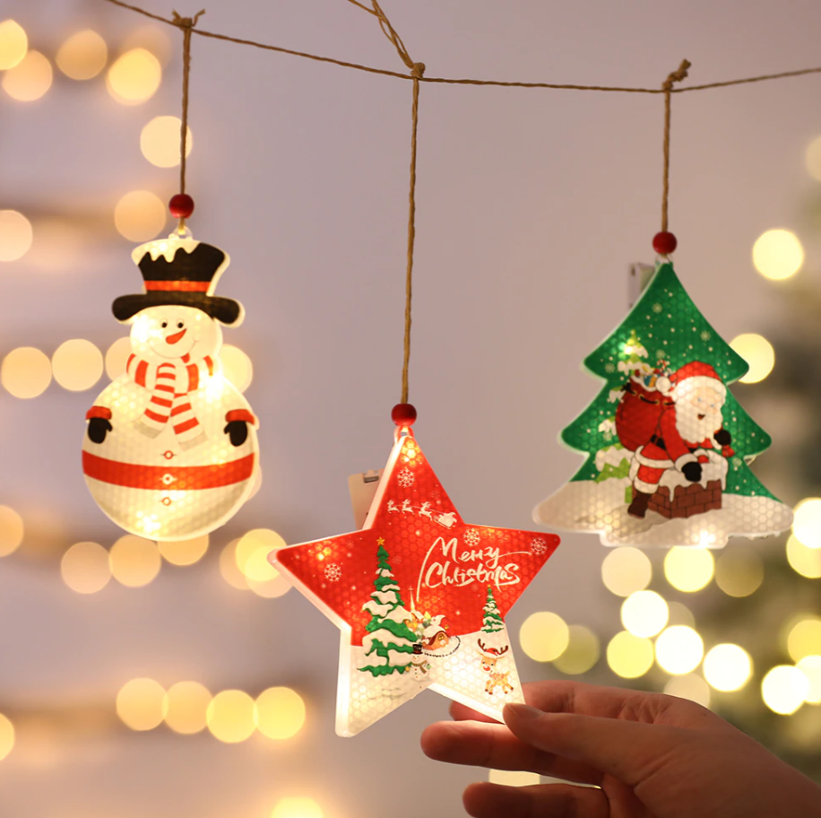 Luces con motivos de Navidad, 6 unidades