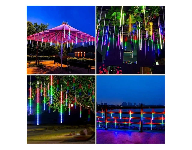 Luces LED Solar Lluvia de Meteoritos.