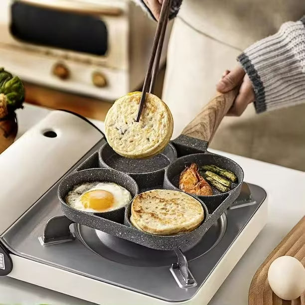 Sartén Antiadherente 4 Espacios Multiusos.