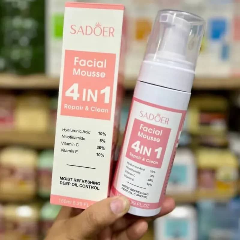 Espuma facial SADOER Reparadora Nutritiva 4 en 1.