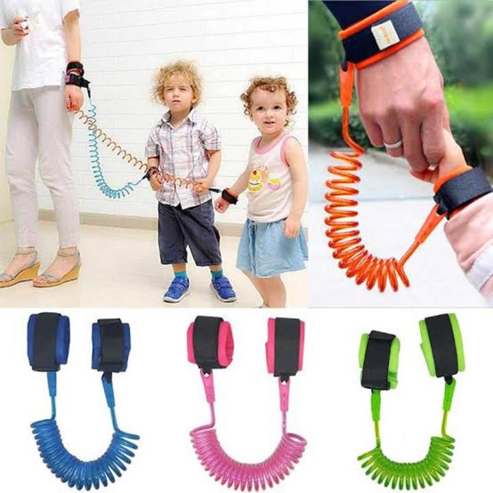 Arnés Correa Seguridad Niños Pulsera Anti-robo De Acero 2 M Color Azul
