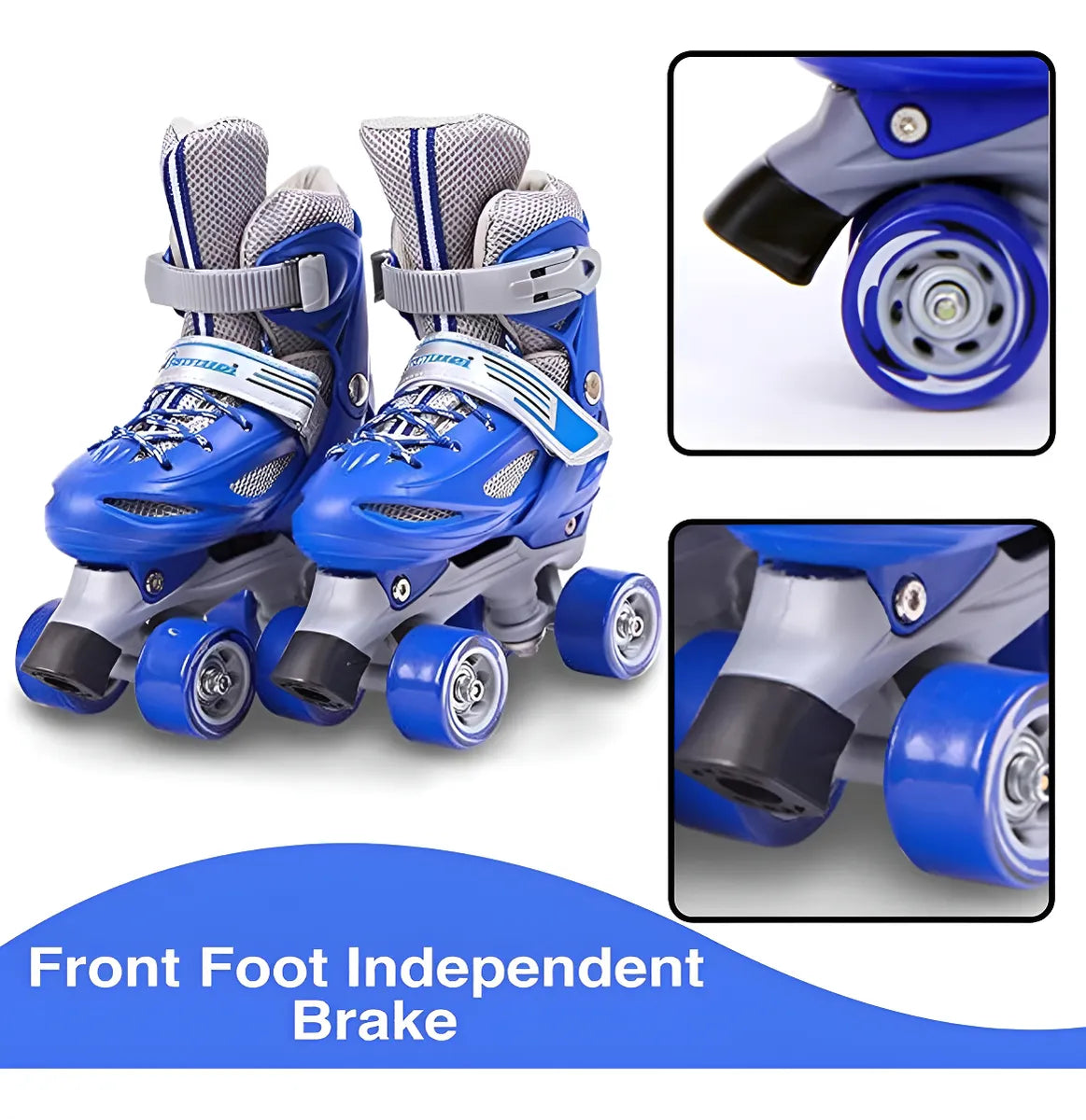 Patines Rollers 4 Ruedas azul Para Niños.