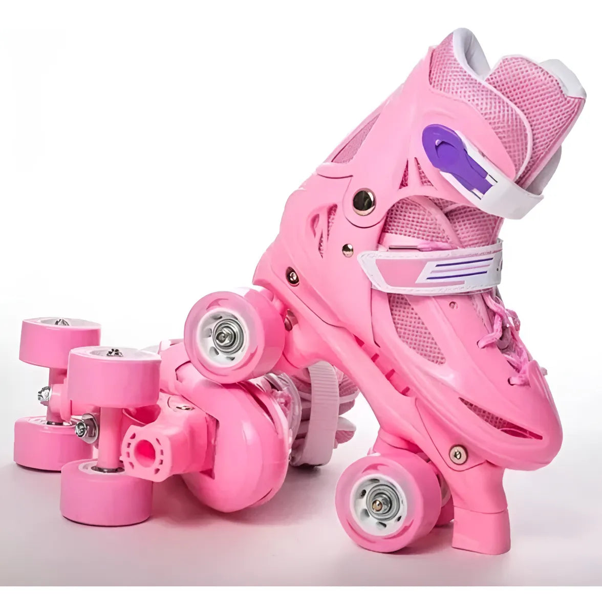 Patines Retro 4 ruedas rosa de Niña