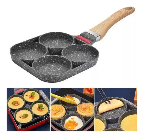 Sartén Antiadherente 4 Espacios Multiusos.