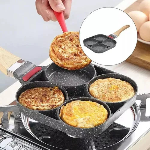 Sartén Antiadherente 4 Espacios Multiusos.