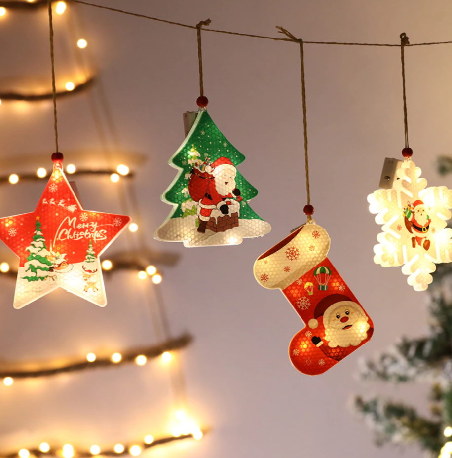 Luces con motivos de Navidad, 6 unidades