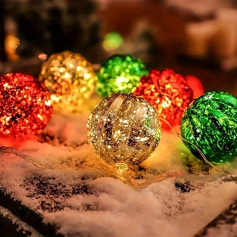 Cadena de luces LED navideñas de 1,5 metros, bola navideña...
