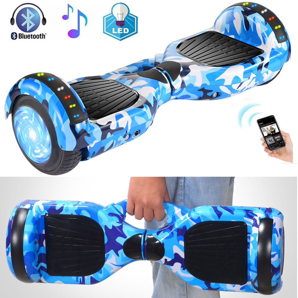 Smart Balance Scooter Patineta Eléctrica Bluetooth azul 10.5 Pulgadas.