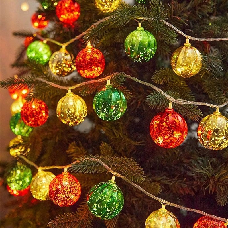 Cadena de luces LED navideñas de 1,5 metros, bola navideña...