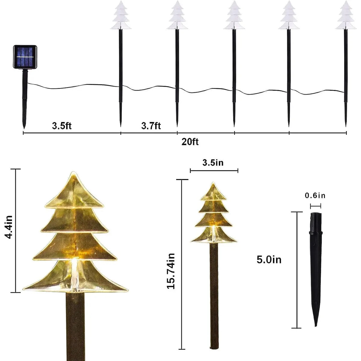 ESTACA SOLAR - ARBOL NAVIDEÑO